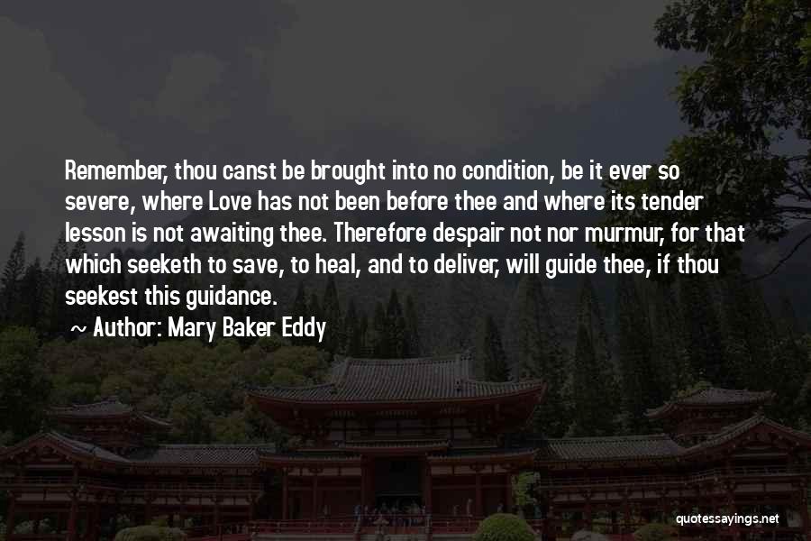 Guidance And Love Quotes By Mary Baker Eddy