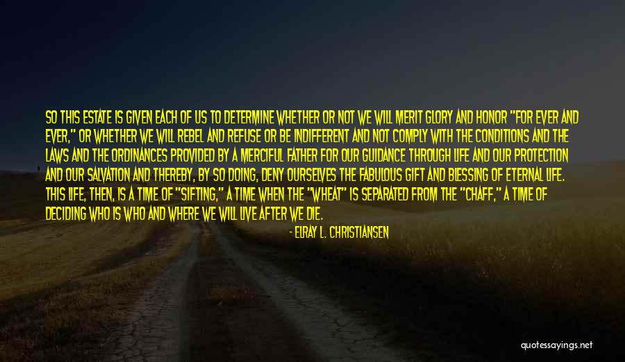 Guidance And Protection Quotes By ElRay L. Christiansen Guidance And Protection Quotes By ElRay L. Christiansen