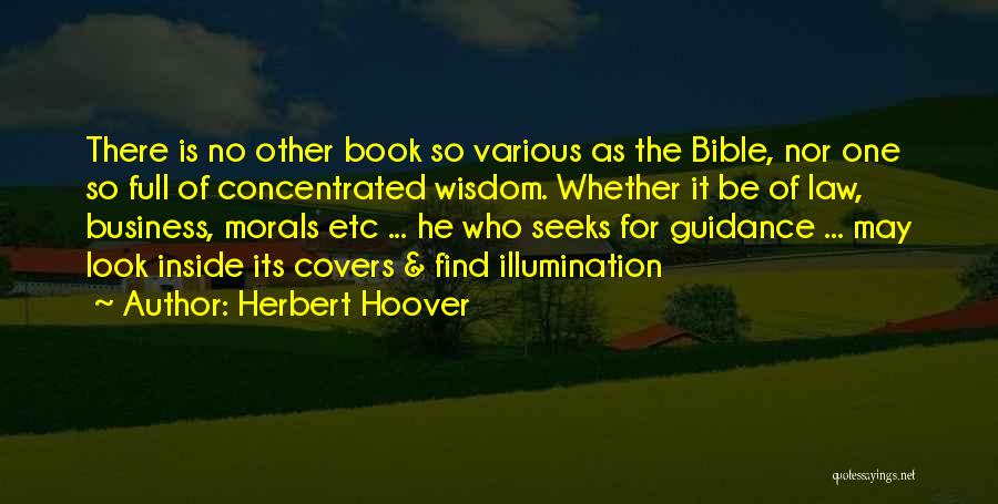 Guidance From The Bible Quotes By Herbert Hoover
