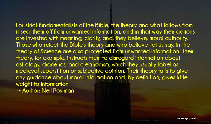 Guidance From The Bible Quotes By Neil Postman