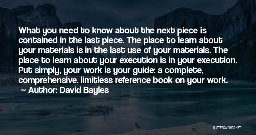 Guide Book Quotes By David Bayles