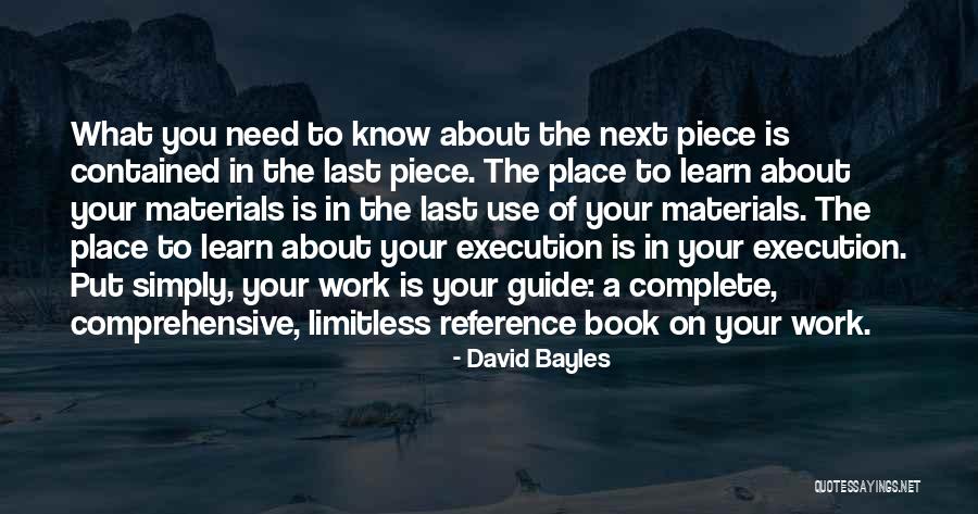 Guide Book Quotes By David Bayles Guide Book Quotes By David Bayles