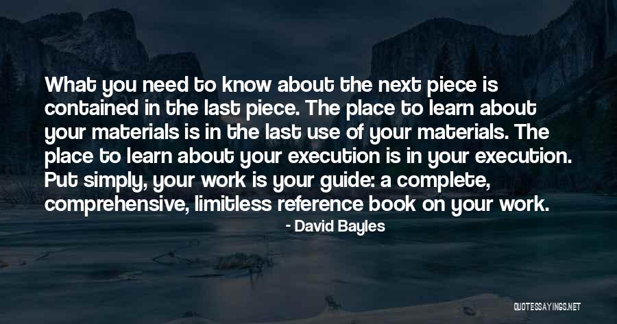 Guide Book Quotes By David Bayles