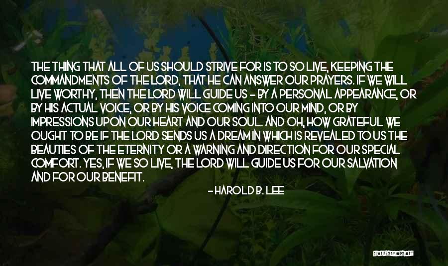 Guide Prayer Quotes By Harold B. Lee