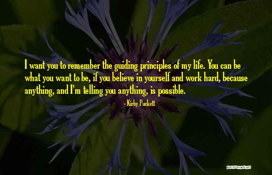 Guiding In Life Quotes By Kirby Puckett Guiding In Life Quotes By Kirby Puckett