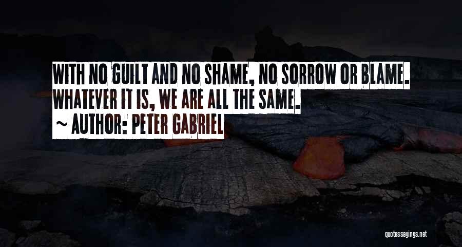 Guilt And Blame Quotes By Peter Gabriel