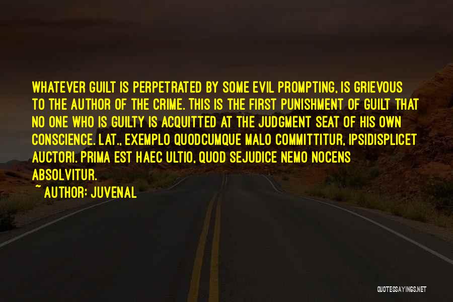 Guilty Conscience Quotes By Juvenal