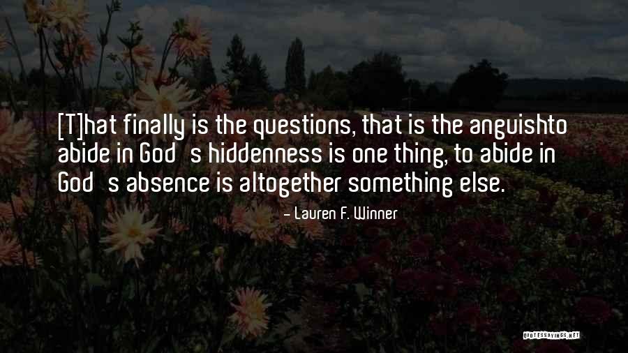 Guinanayan Quotes By Lauren F. Winner Guinanayan Quotes By Lauren F. Winner