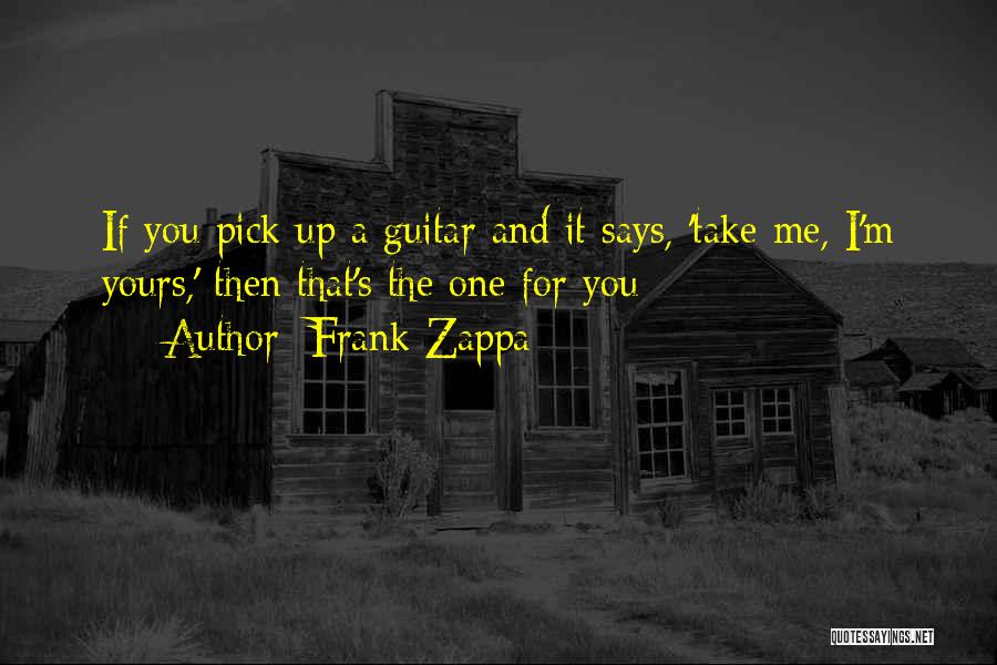 Guitar Pick Quotes By Frank Zappa