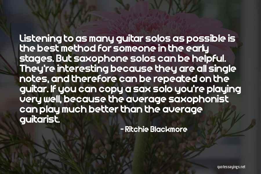 Guitar Solos Quotes By Ritchie Blackmore