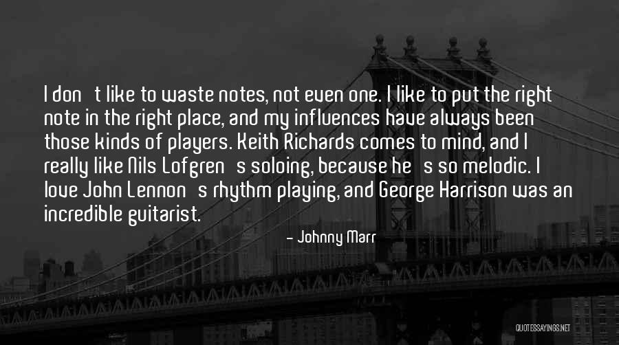 Guitarist Love Quotes By Johnny Marr