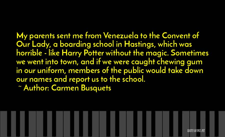 Gum In School Quotes By Carmen Busquets