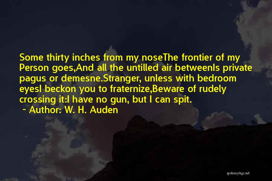 Gun Frontier Quotes By W. H. Auden