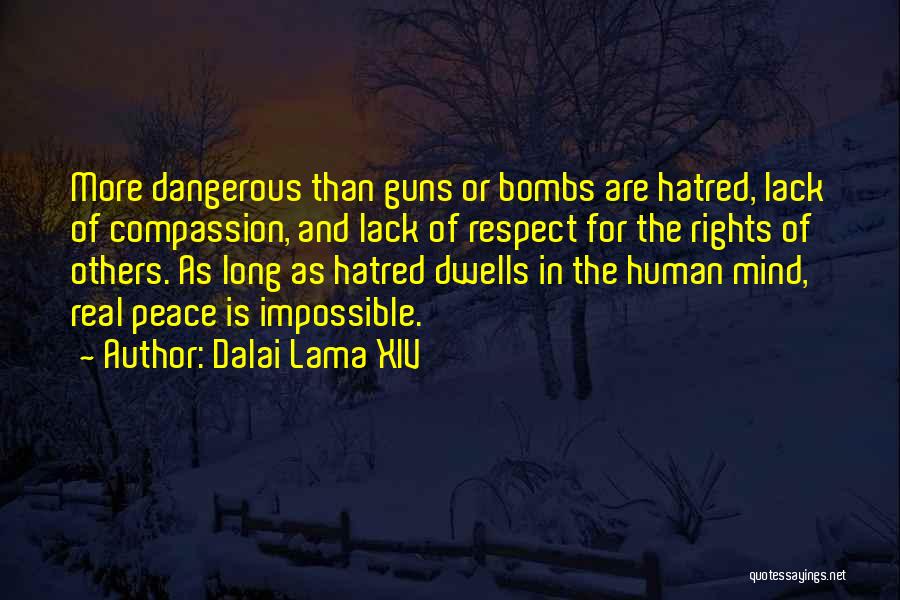 Guns And Peace Quotes By Dalai Lama XIV