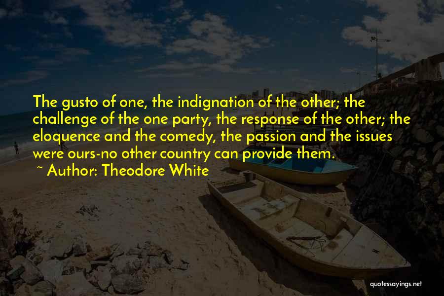 Gusto Quotes By Theodore White