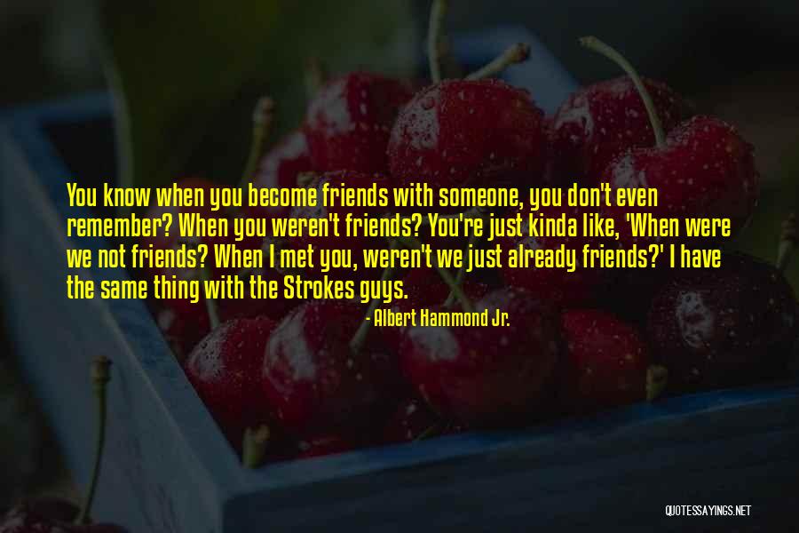 Guys Who Just Want To Be Friends Quotes By Albert Hammond Jr.