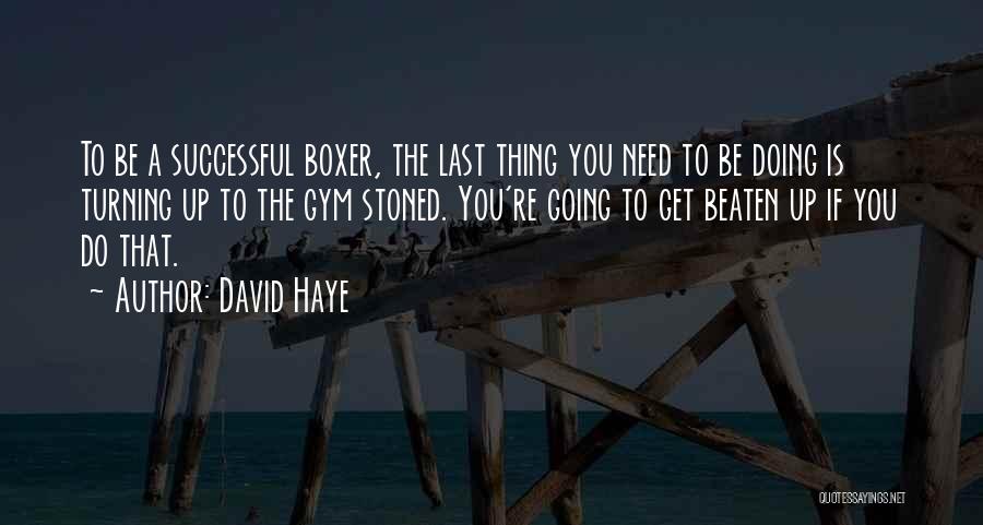 Gym Motivation Quotes By David Haye