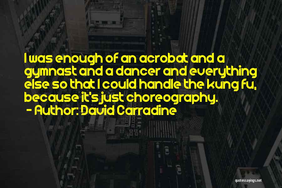 Gymnast Quotes By David Carradine