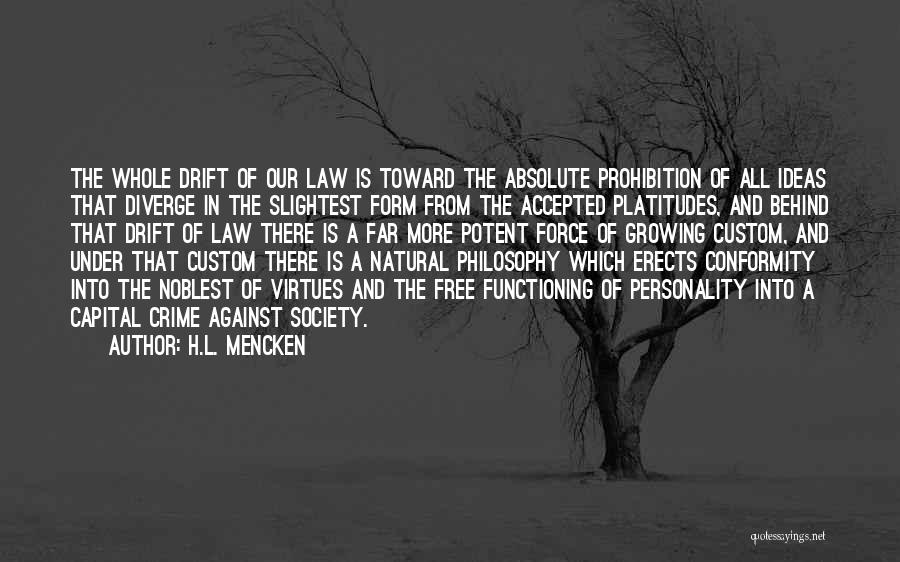 H.l. Mencken Prohibition Quotes By H.L. Mencken