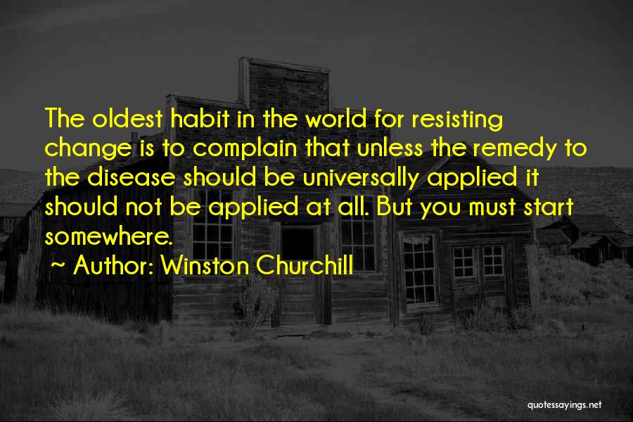 Habit Change Quotes By Winston Churchill