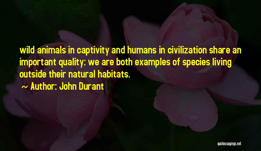 Habitats Quotes By John Durant