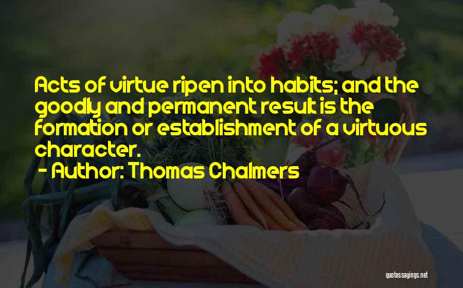 Habits And Character Quotes By Thomas Chalmers