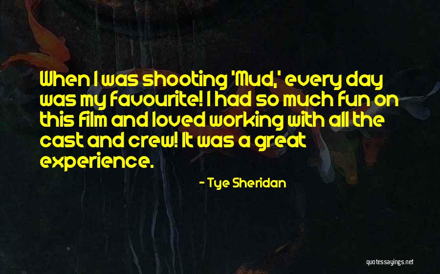 Had Fun Day Quotes By Tye Sheridan