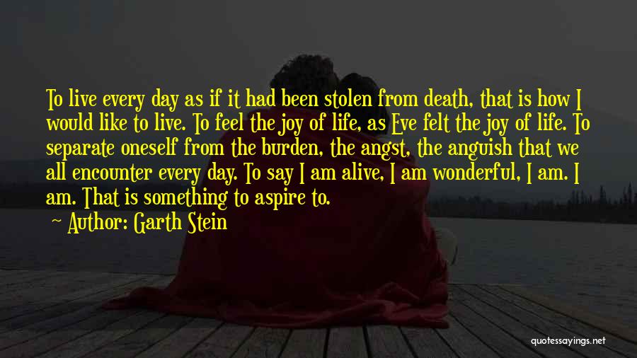 Had Wonderful Day Quotes By Garth Stein