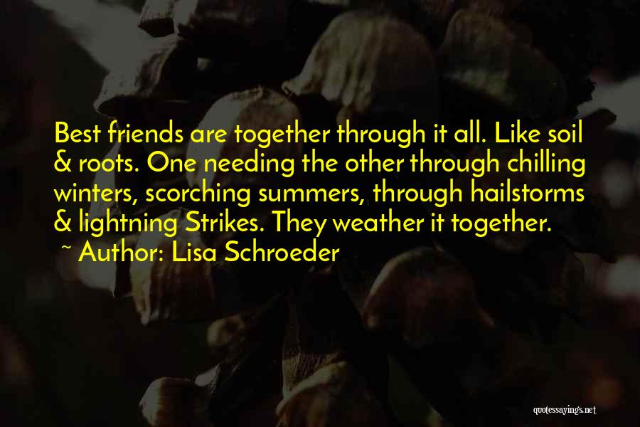 Hailstorms Quotes By Lisa Schroeder