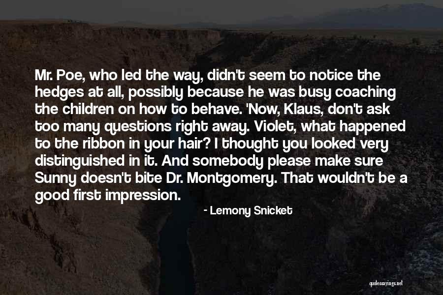 Hair Ribbon Quotes By Lemony Snicket