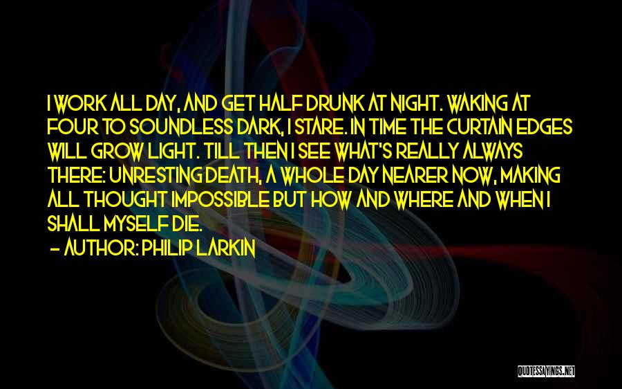 Half Dark Half Light Quotes By Philip Larkin