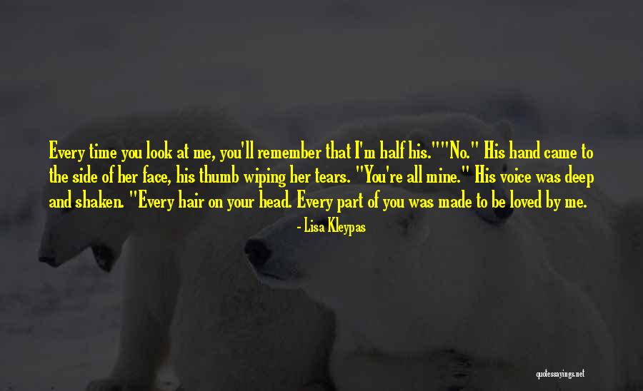 Half Face Love Quotes By Lisa Kleypas Half Face Love Quotes By Lisa Kleypas