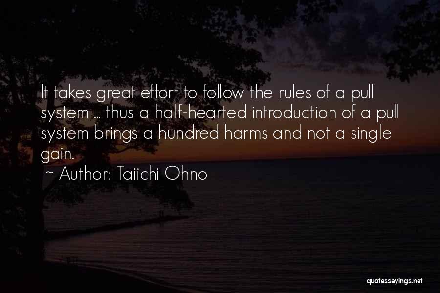 Half Hearted Quotes By Taiichi Ohno