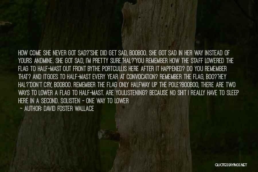 Half Mast Quotes By David Foster Wallace