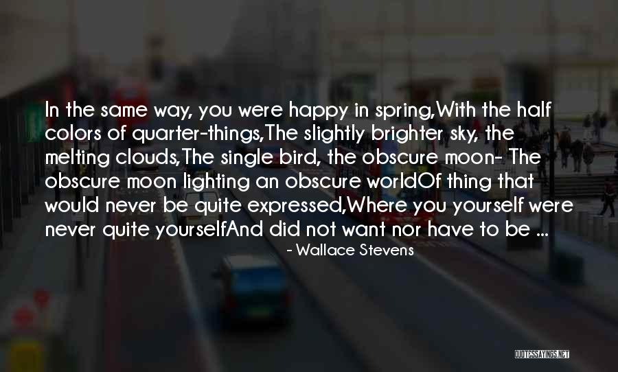 Half The Sky Quotes By Wallace Stevens Half The Sky Quotes By Wallace Stevens