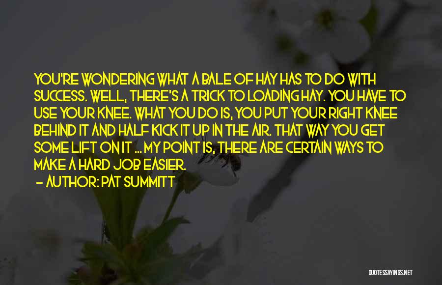Half Way Quotes By Pat Summitt