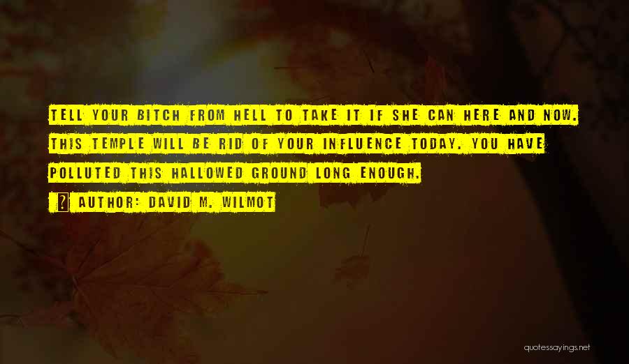 Hallowed Ground Quotes By David M. Wilmot