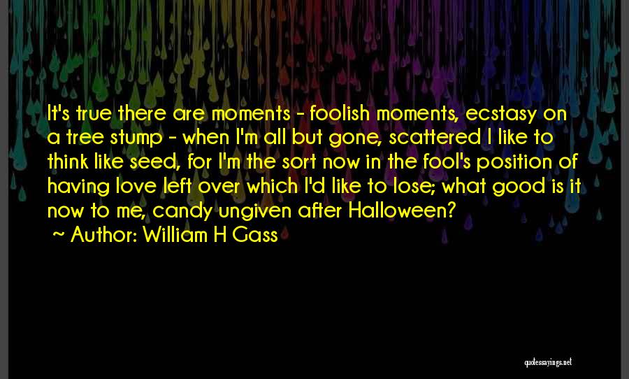 Halloween And Love Quotes By William H Gass