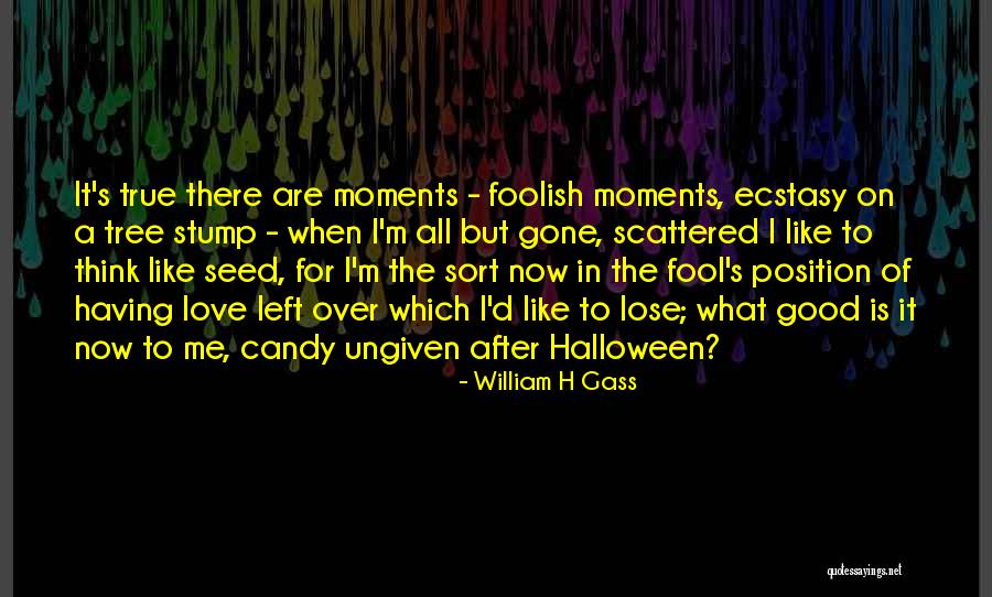 Halloween And Love Quotes By William H Gass