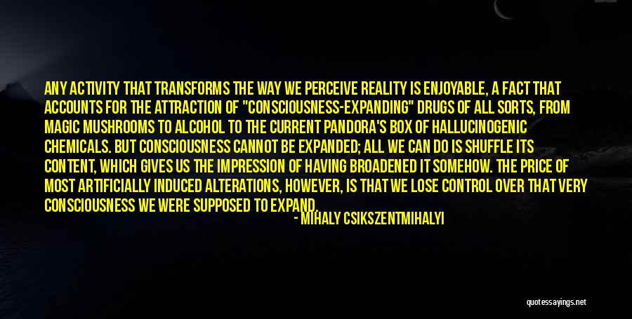 Hallucinogenic Drugs Quotes By Mihaly Csikszentmihalyi