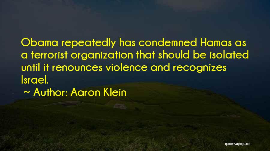 Hamas Quotes By Aaron Klein