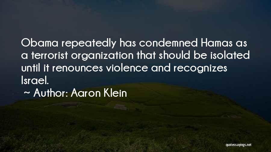 Hamas Terrorist Quotes By Aaron Klein