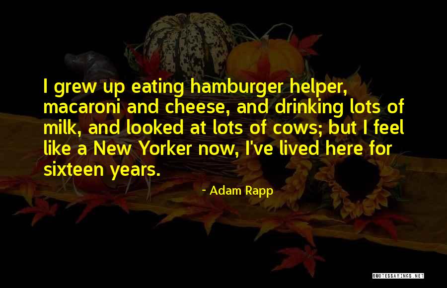 Hamburgers Quotes By Adam Rapp