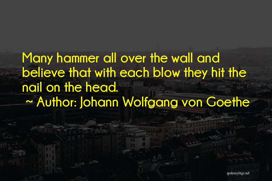 Hammer And Nail Quotes By Johann Wolfgang Von Goethe
