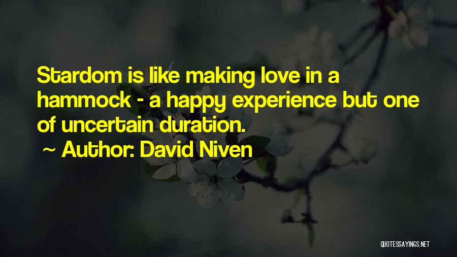 Hammocks Quotes By David Niven