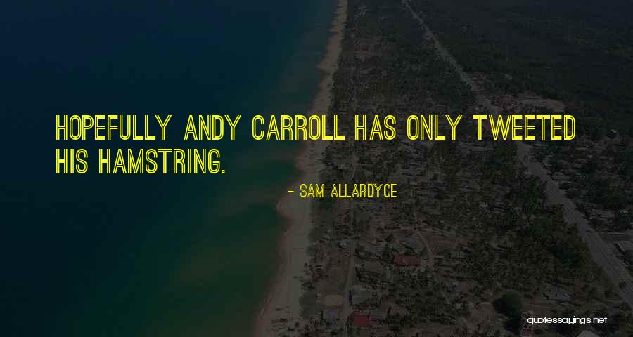 Hamstrings Quotes By Sam Allardyce Hamstrings Quotes By Sam Allardyce