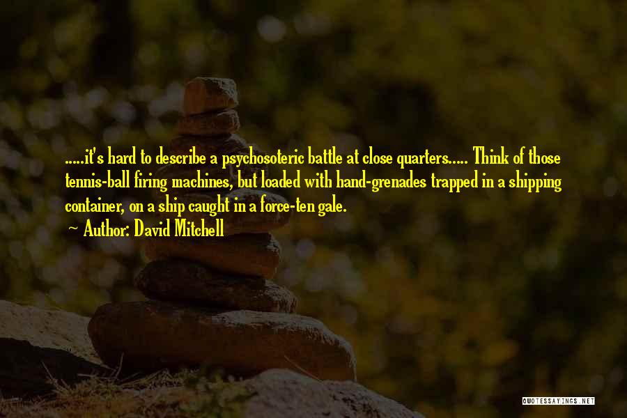 Hand Grenades Quotes By David Mitchell