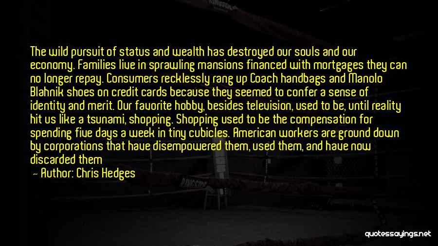 Handbags And Shoes Quotes By Chris Hedges