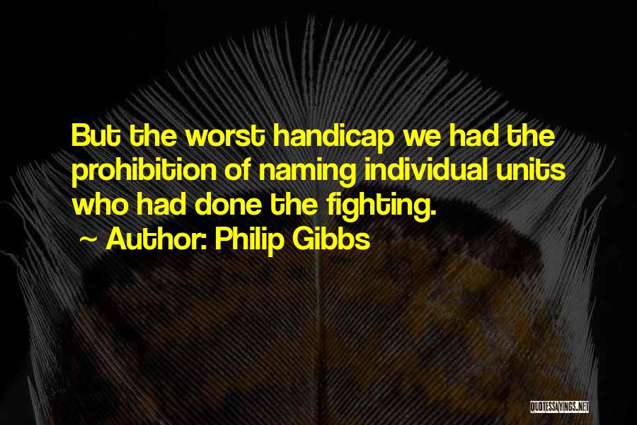 Handicap Quotes By Philip Gibbs