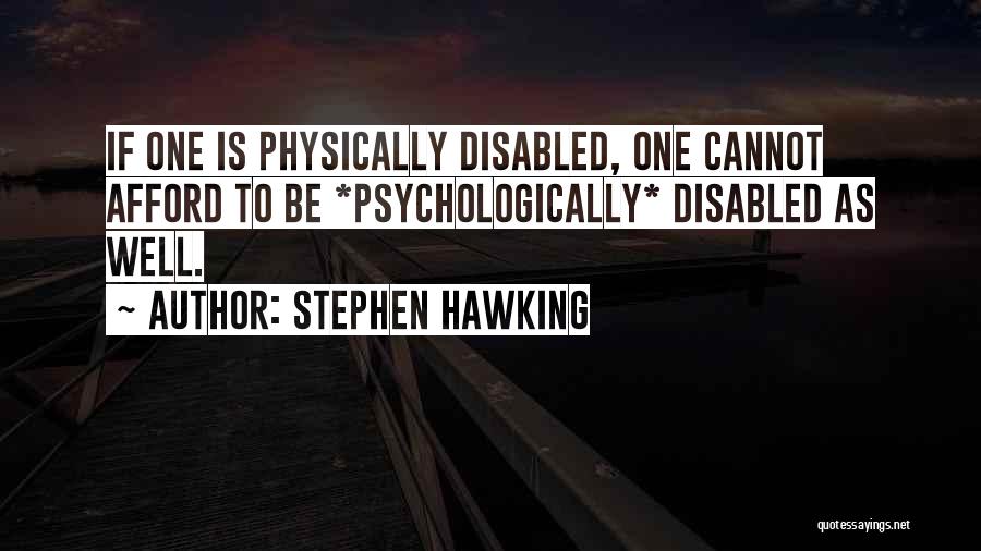 Handicap Quotes By Stephen Hawking